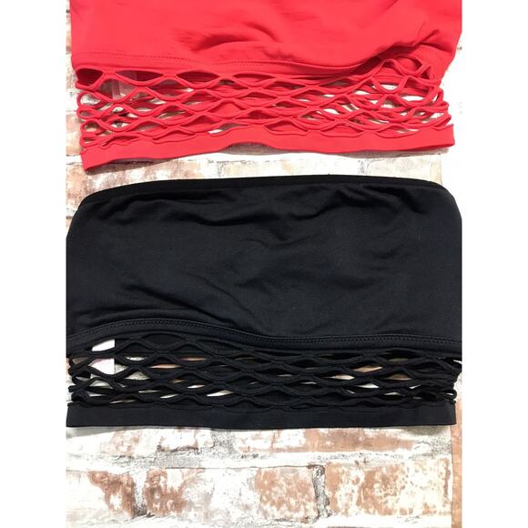 LOT 2X VICTORIA'S SECRET PINK BRALETTE TUBE WEEKENDER SEAMLESS STRAPLESS Sz SM - Picture 2 of 6